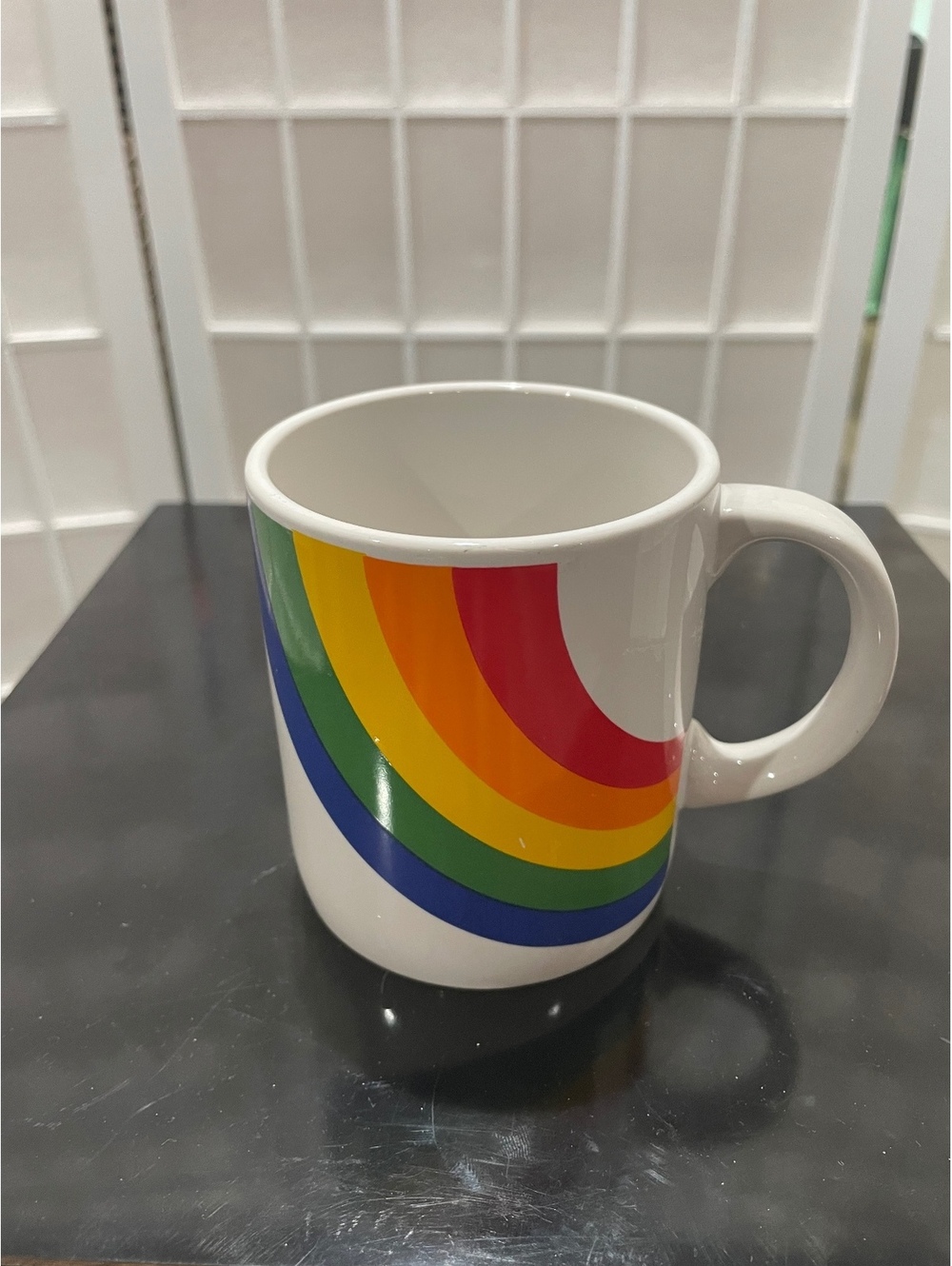 Vintage Rainbow Ceramic Coffee Mug